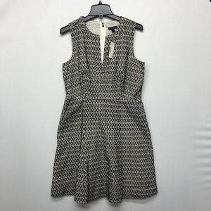 NWT J. Crew Women Contrast Eyelet Sleeveless Mini Dress Size 12 M089 -12